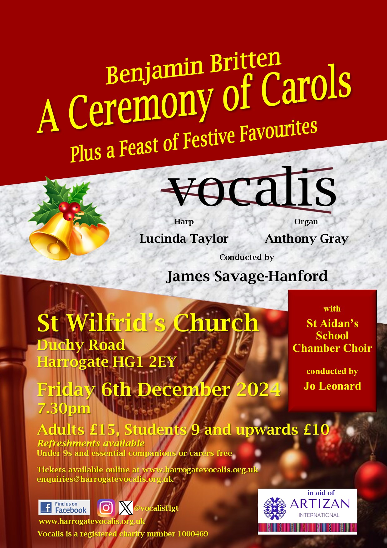 Christmas/Advent concert including Britten's Ceremony of Carols